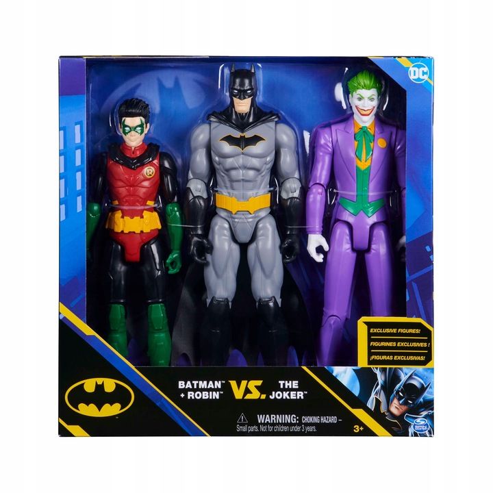 Batman Zestaw 3w1 Dc Comics Duże Figurki 30cm Batman Robin Joker
