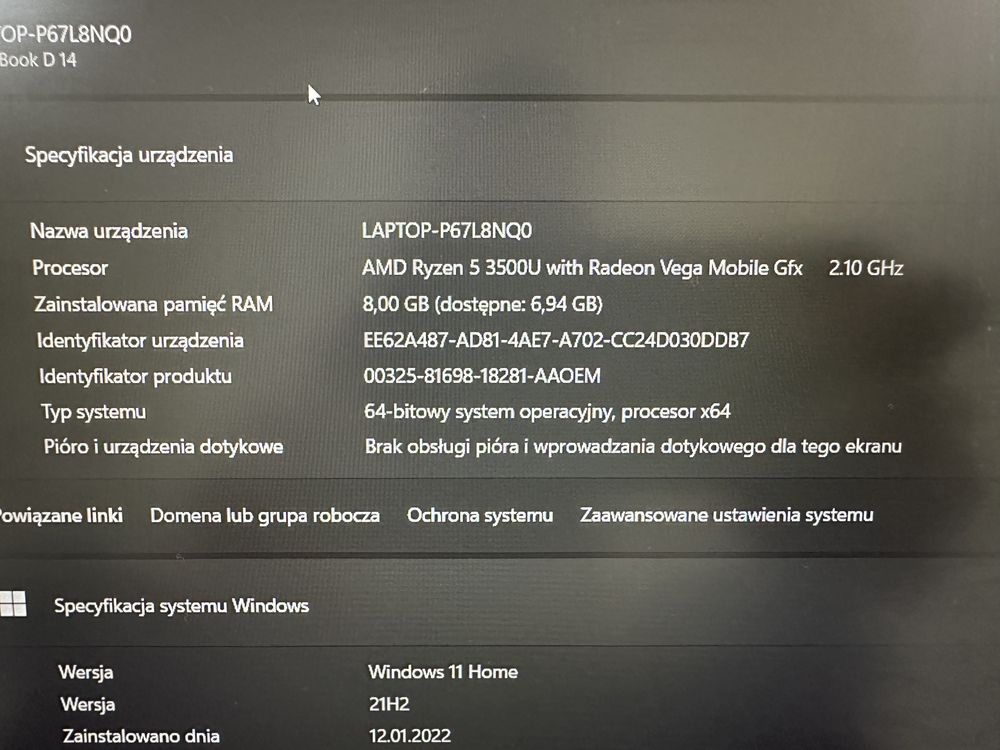 Laptop Huawei Matebook D14