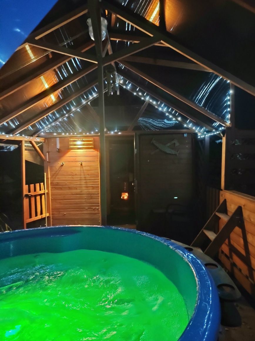 Domek całoroczny z kominkiem,jezioro,sauna,jacuzzi