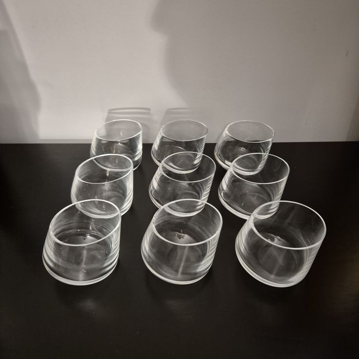 9 copos baixos de cristal Atlantis