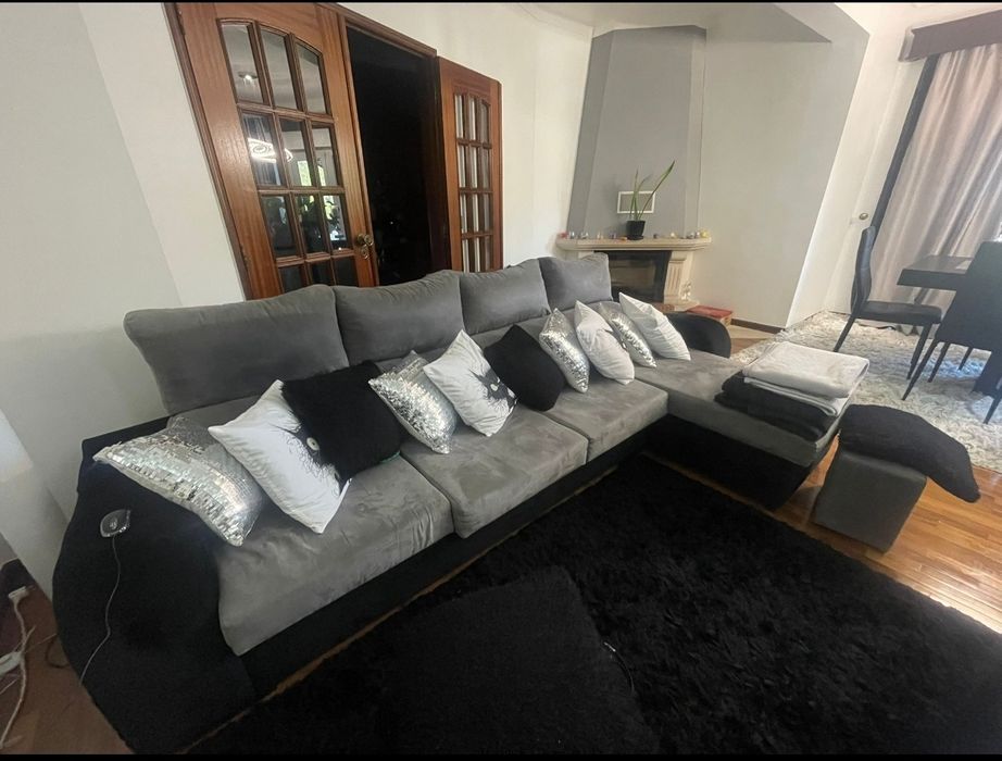 Sofá 3 lugares + chaise long