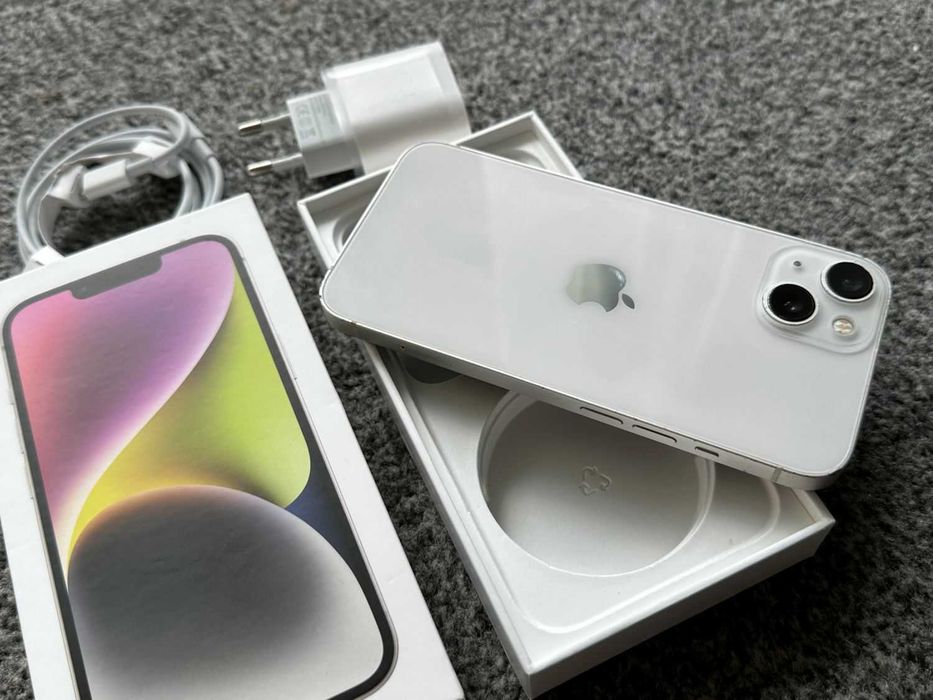 iPhone 13 128GB WHITE BIAŁY Silver Bateria 96% GWARANCJA+ SZKŁO