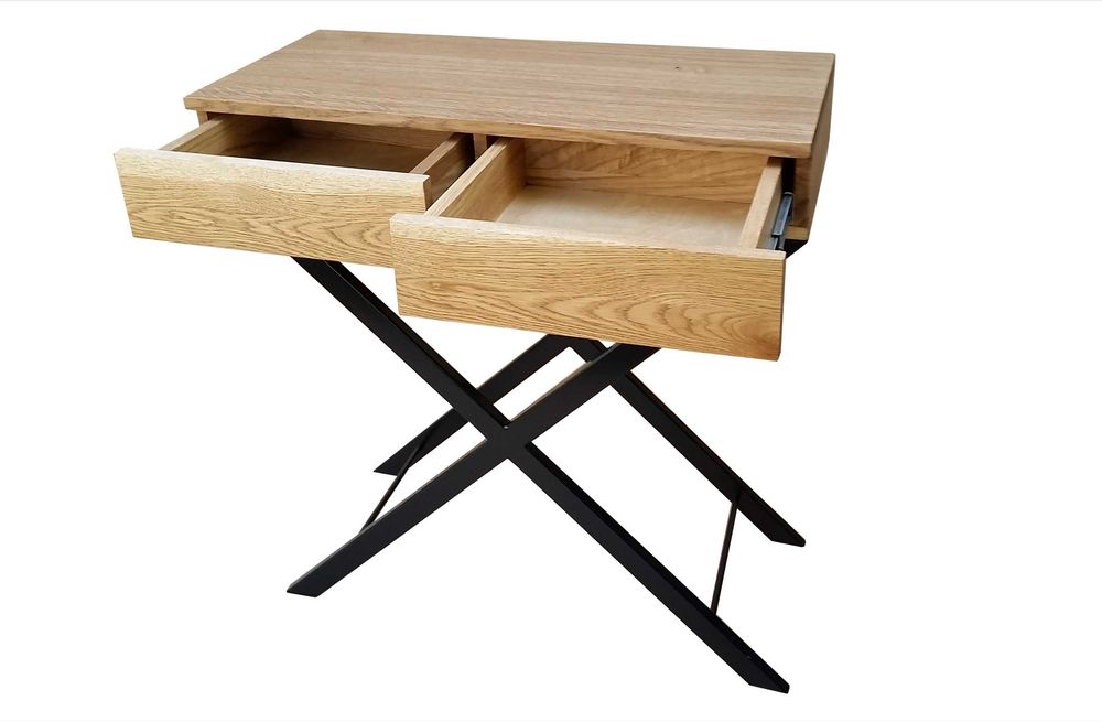 Konsola  loft dąb lity prosta