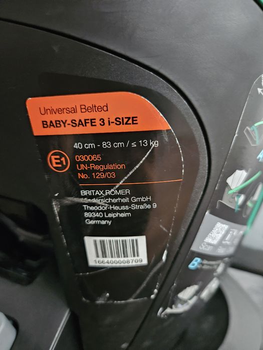 Fotelik z bazą Britax Romer baby-safe 3 i-size