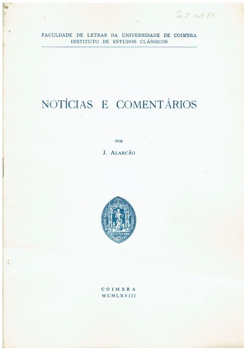 5296 Algumas escavações Luso-Romanas em 67/68 por J. Alarcão
