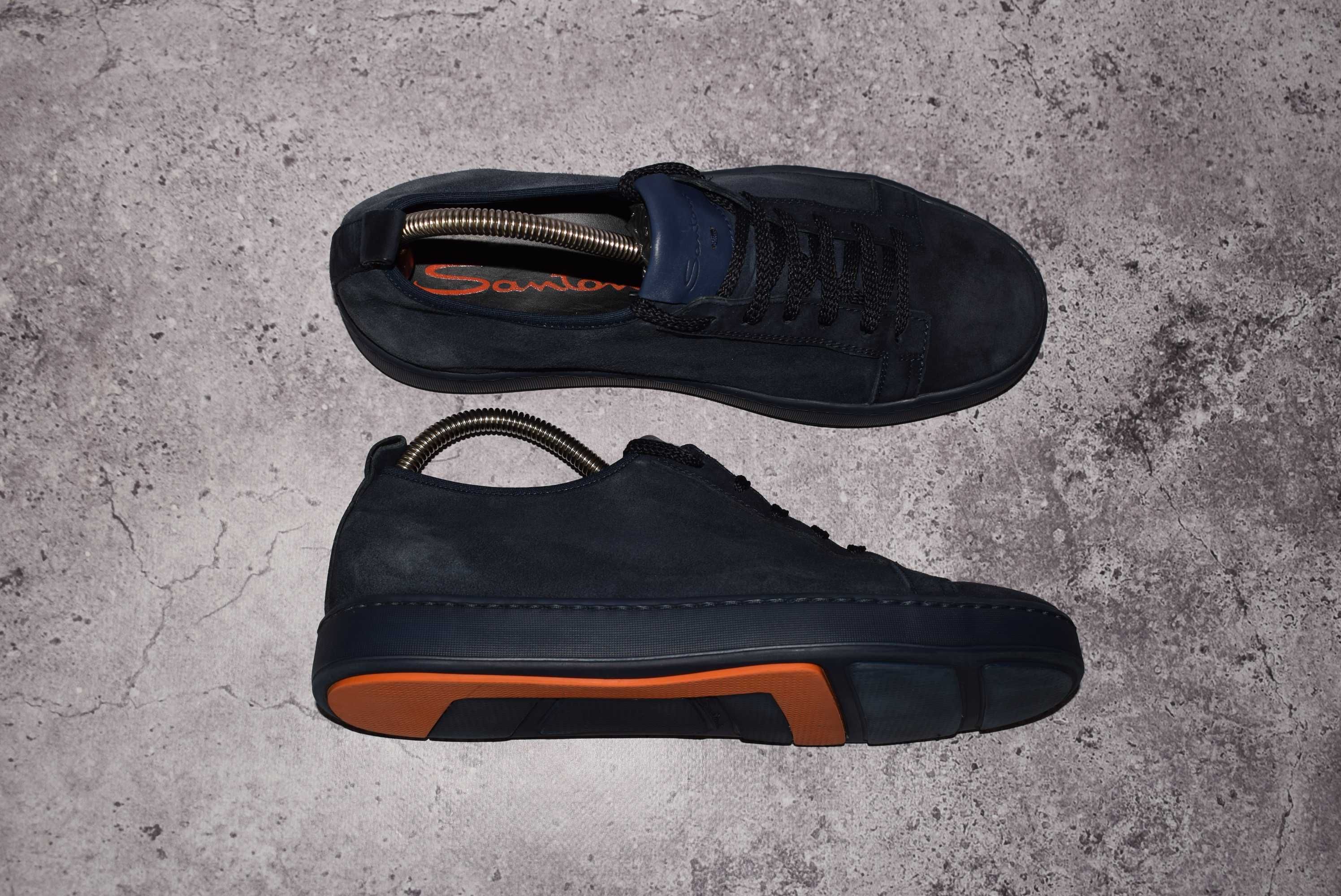 Santoni Suede Sneakers (Мужские Премиальные Кроссовки Кеды Сантони )