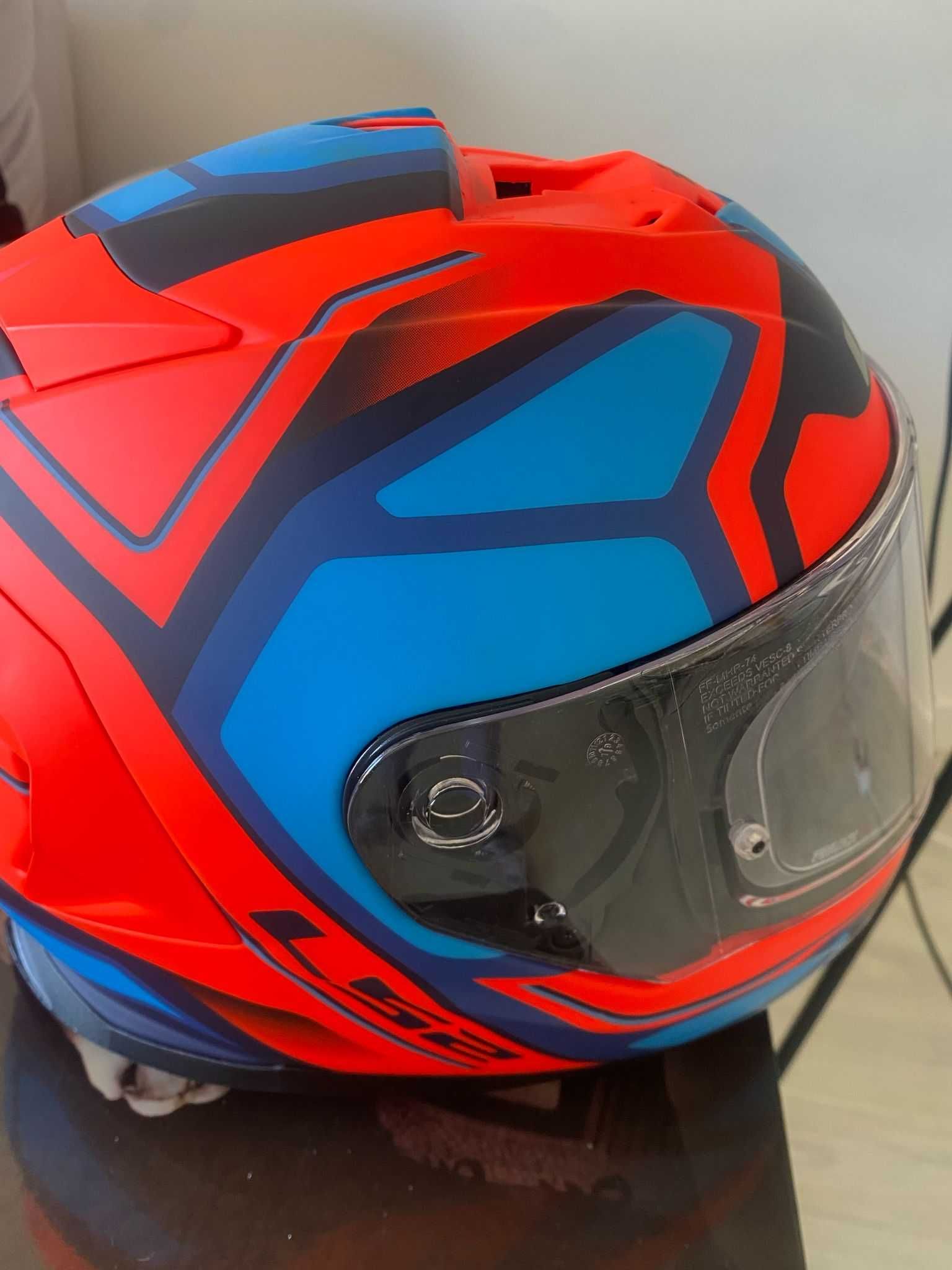 Capacete NOVO LS2 FF800 Storm Faster Azul Laranja