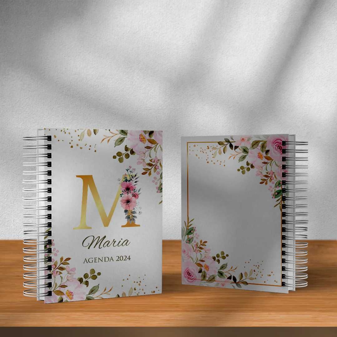 Agenda Floral 2024 Personalizada com Nome