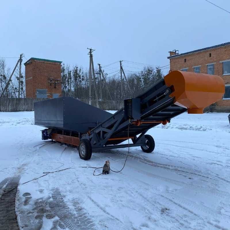 Конвеєр, самоходный, ленточный, розгрузчик, мобильный, барж