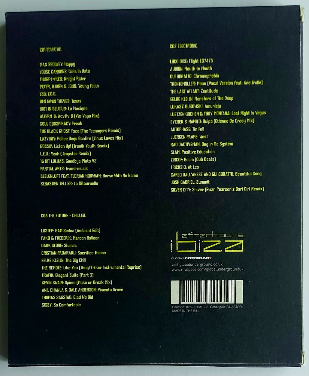 Afterhours Ibiza 3×CD Global Underground 2007r