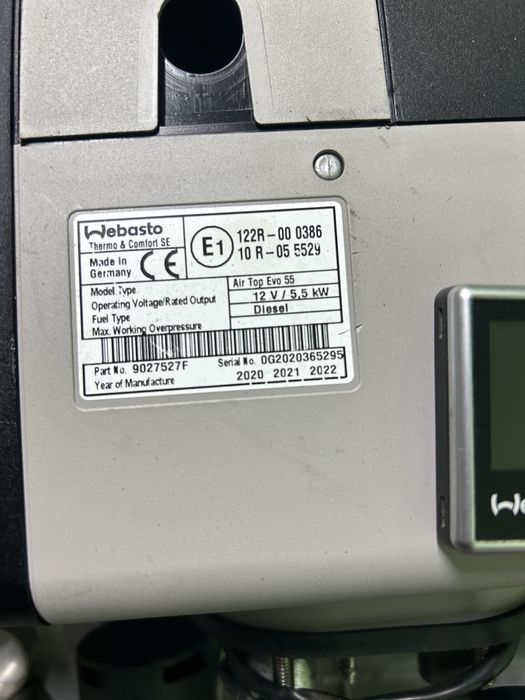 Вебасто 5.5 kw, webasto airtop 5500, автономка суха обігрівач