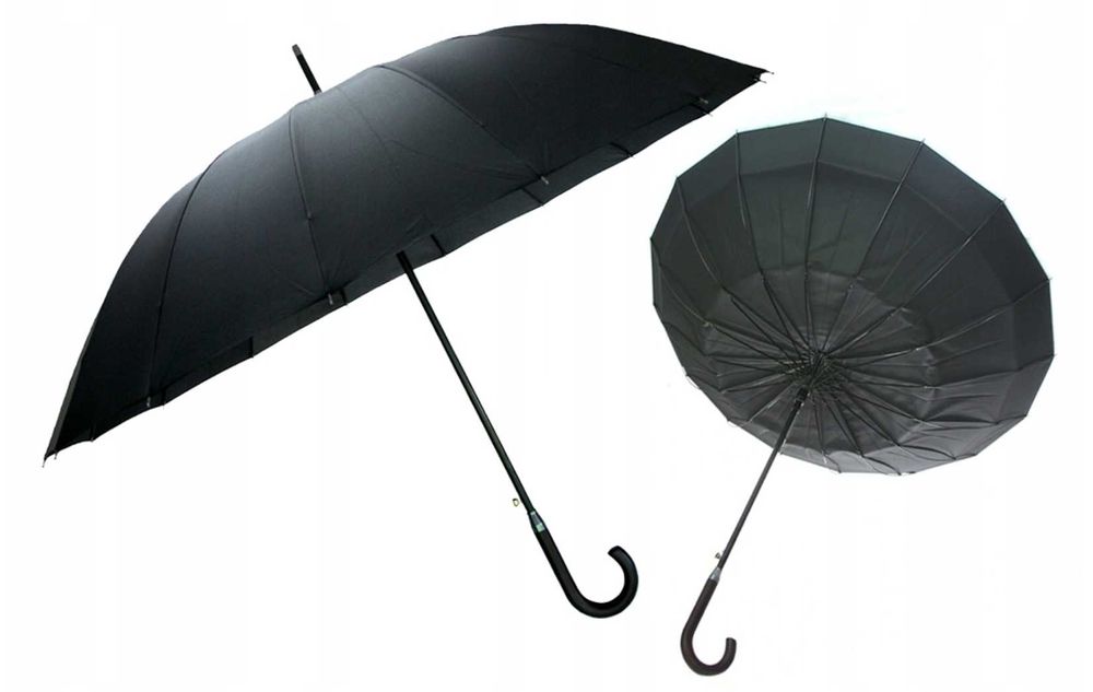 Parasol czarny rządowy prezydencki wiatroodporny automat