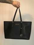 Michael kors jet set torebka shopper duża czarna złoto