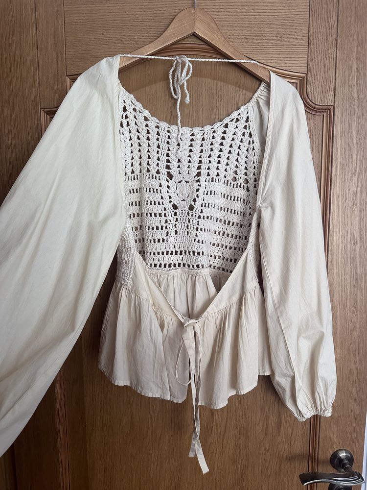 Блузка asos котон з відкритими плечима