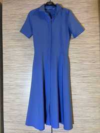 Платье-рубашка синього кольору в діловому стилі Natali Bolgar