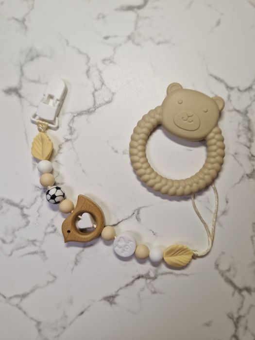 Подарунковий набір для малюка, гризунець,тримач для пустушки