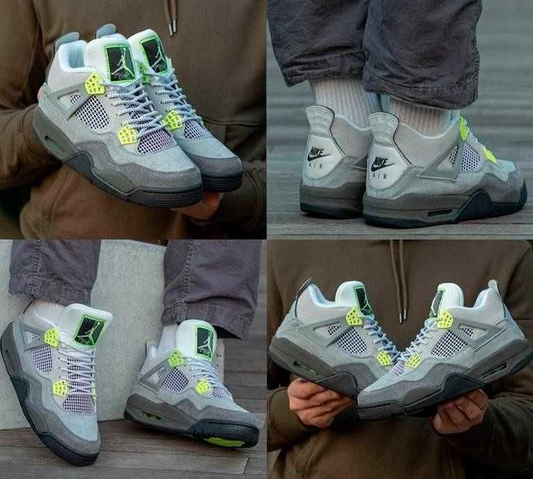 Мужские кроссовки Nike Air Jordan 4 Retro SE 95 Neon 40-46 найк аир