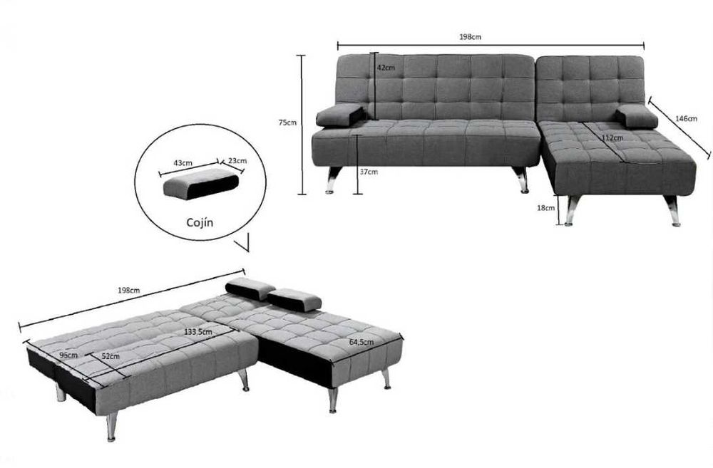 Sofá-cama novo - portes grátis