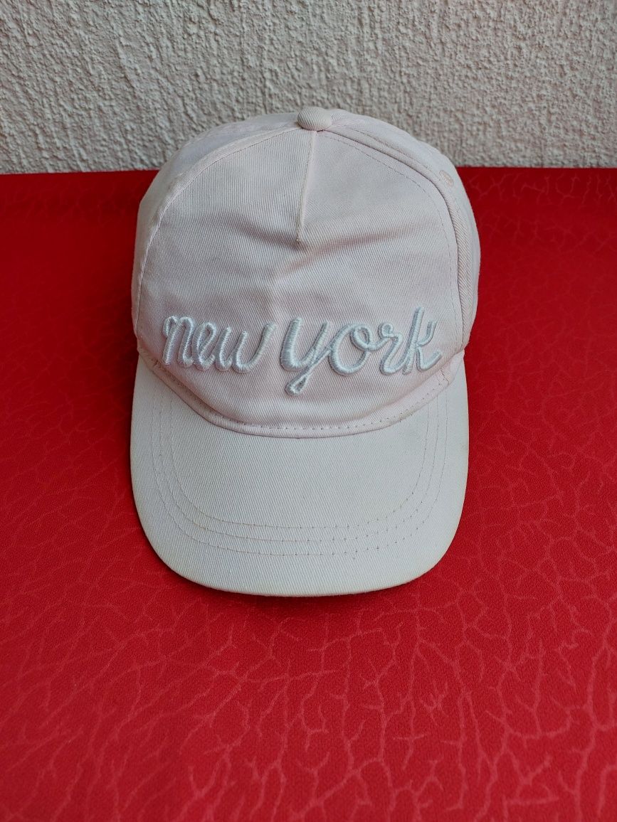 Czapka z daszkiem różow NY New York-H&M- 5-8 lat–110-128cm InPost