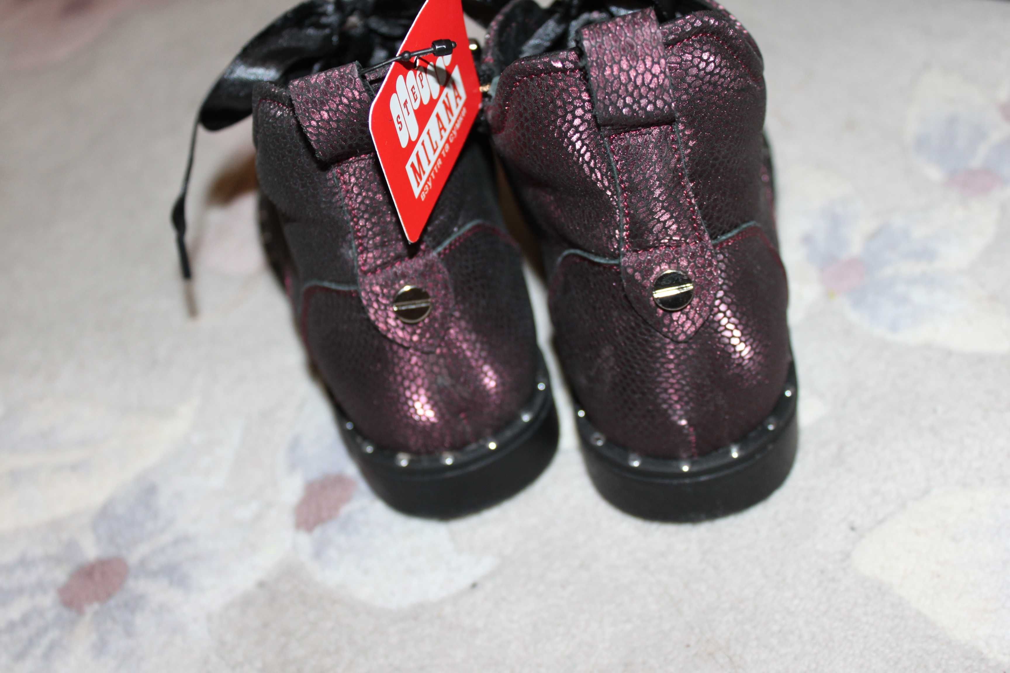Новые ботинки девочке натуральная кожа 32 размер, 21 см от Milana Step
