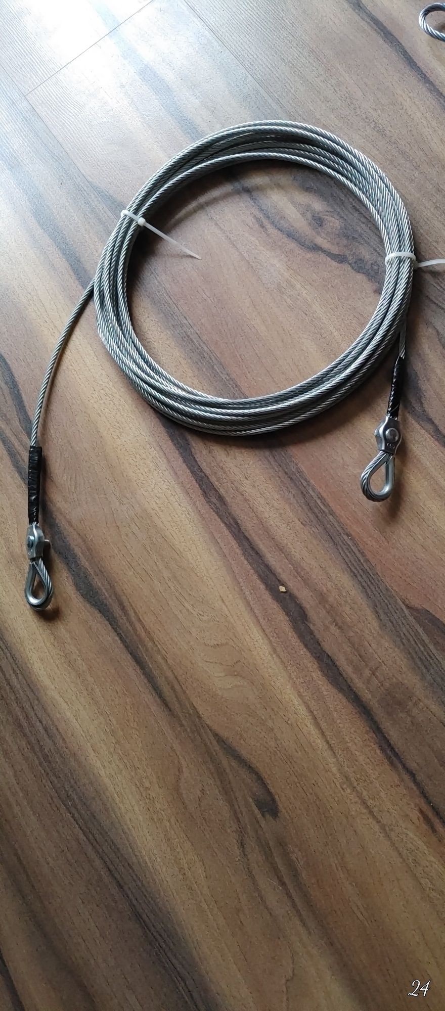 Linka stalowa 6mm. Długość 12m+12m+8m