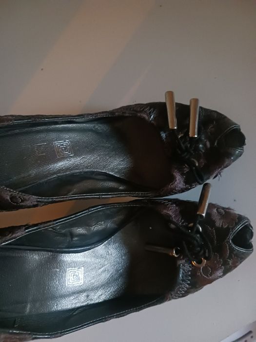 Sapatos cinza e preto, Prof , tamanho 34/35