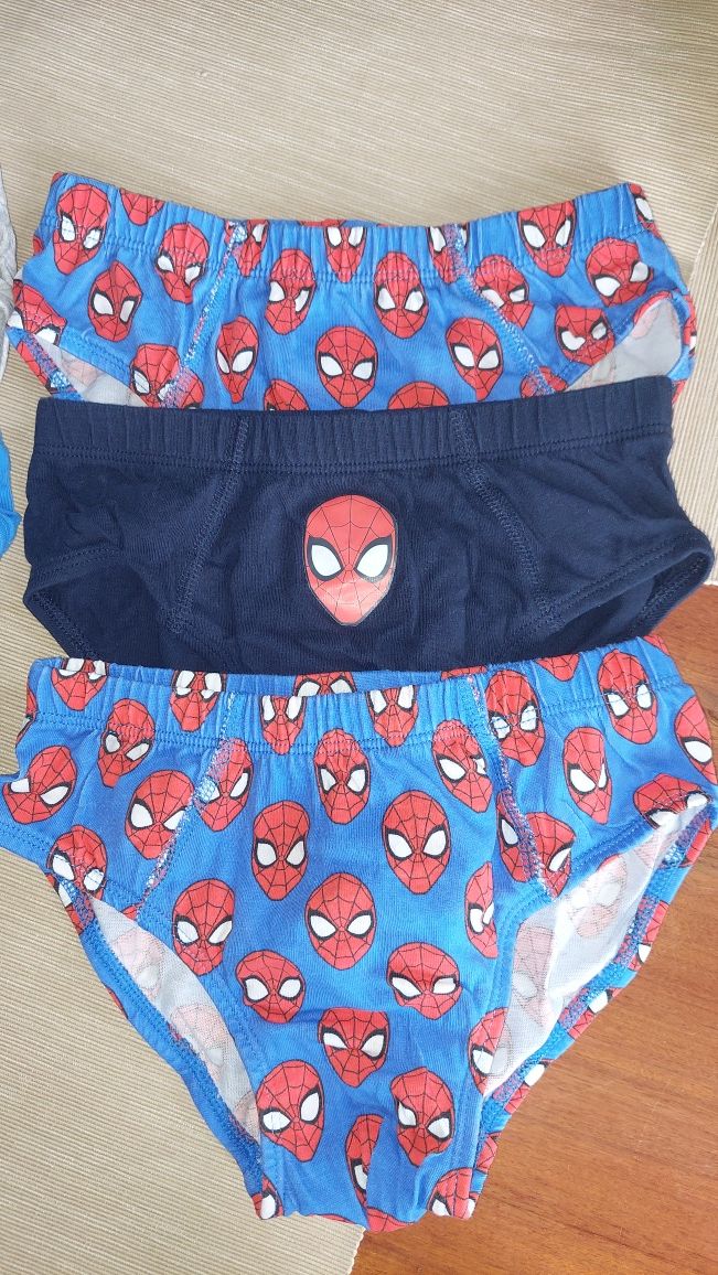6 cuecas novas homem aranha tam 7-8 anos