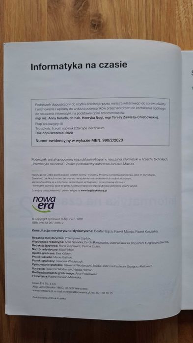 Informatyka na czasie 2. Podręcznik dla liceum i technikum.