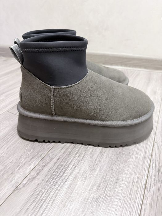 Ugg classic mini dipper grey, жіночі угги ciрі Ugg mini dipper