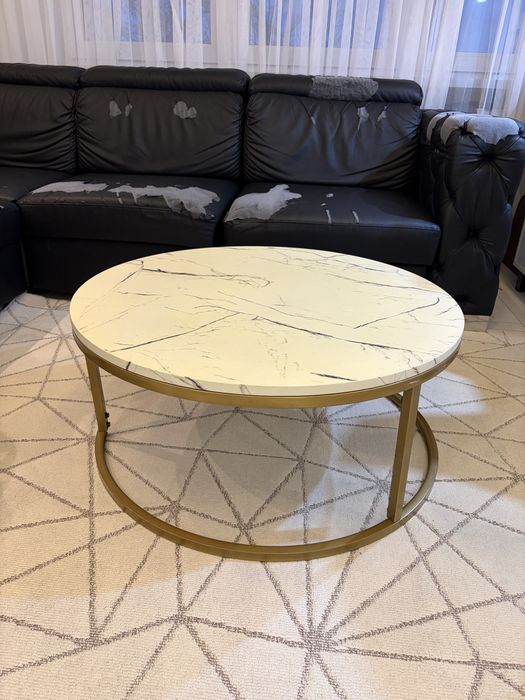 Stół "ala marmur", 80cm średnica