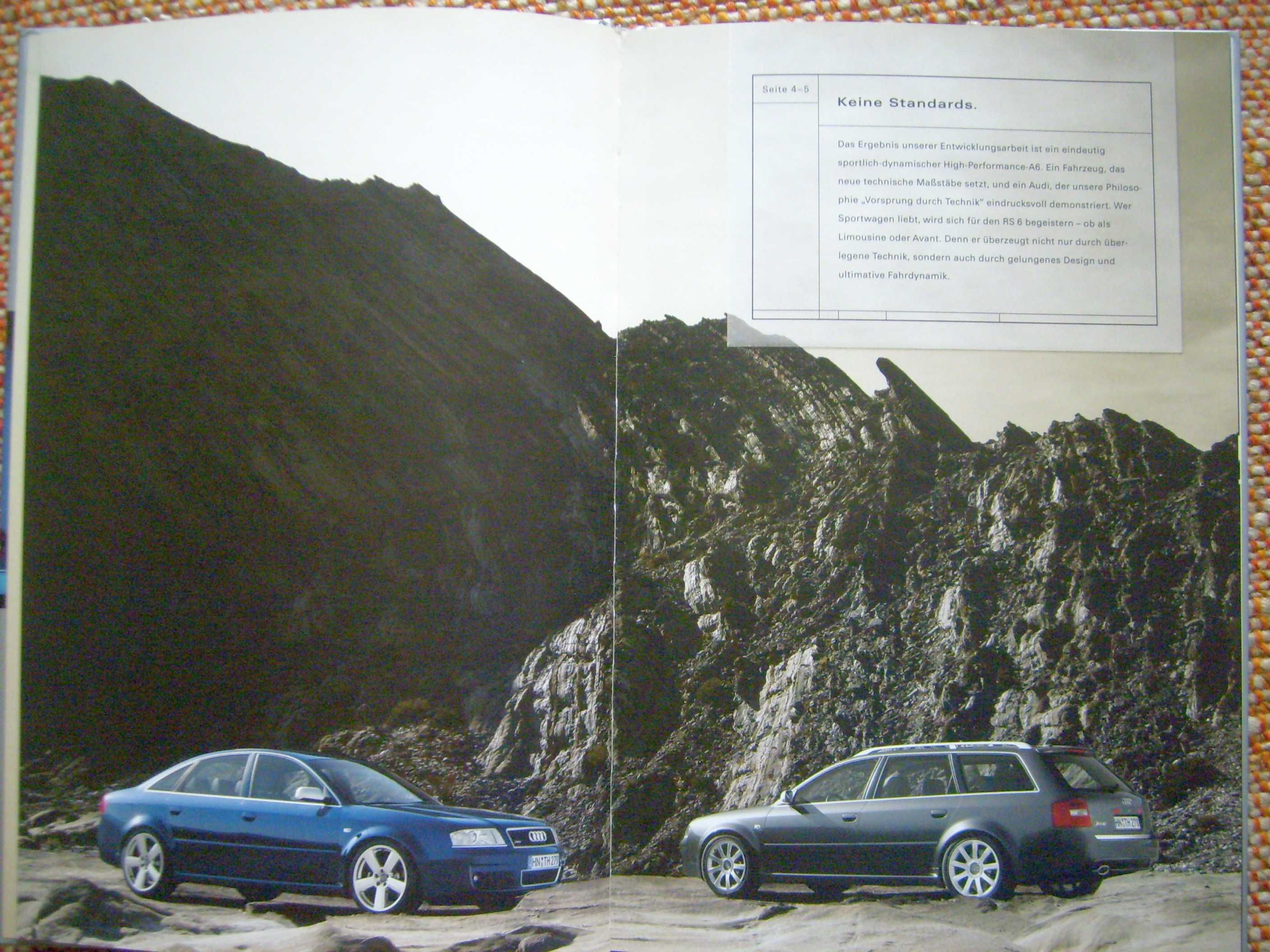 AUDI RS 6 / RS 6 Avant (A6/C5) 2003 prospekt Hard Cover 42 strony