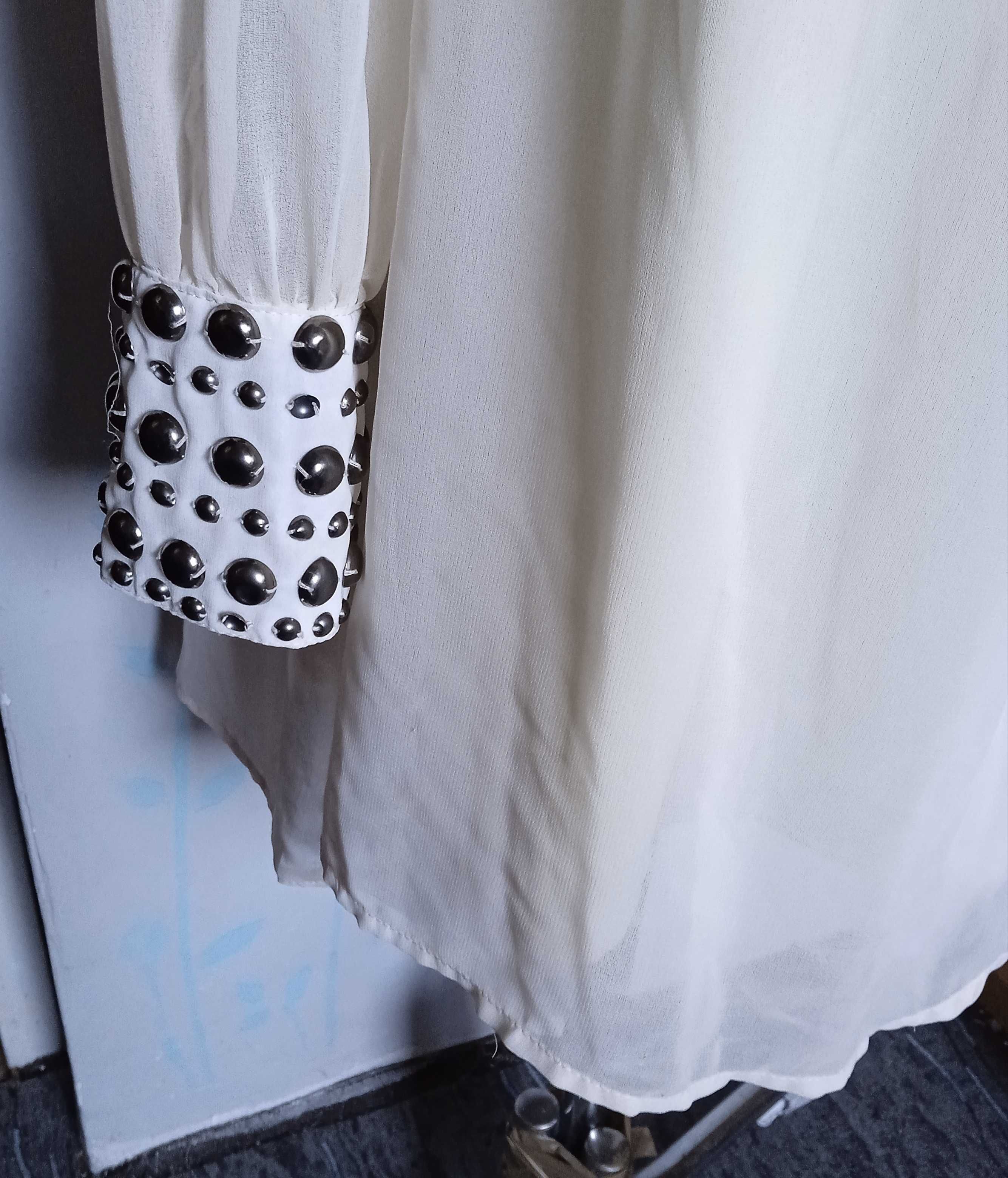 Luźna kremowa bluzka r. 50
