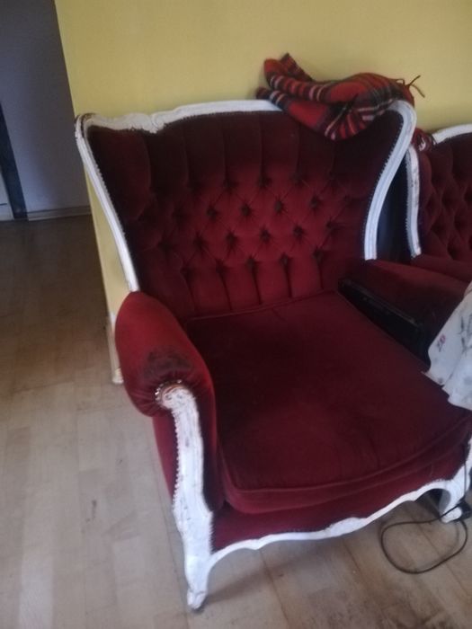 Kanapa 2 fotele retro