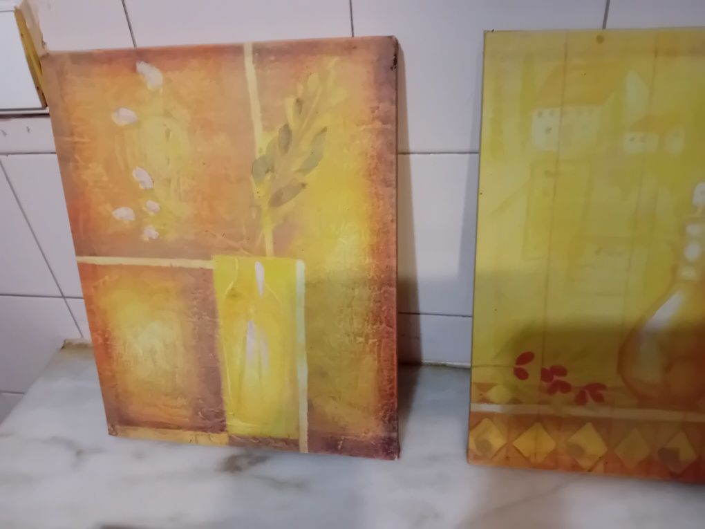 Conjunto de 5 Quadros em Tela Decorativos