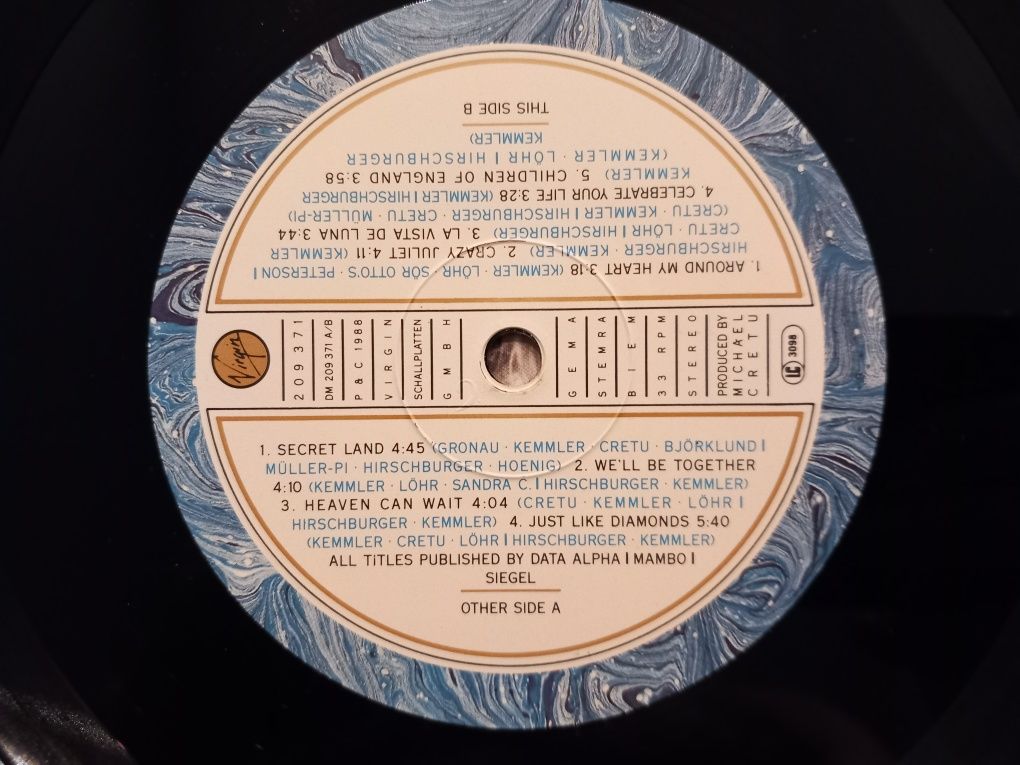 SANDRA  - INTO A SECRET LAND  - Album 12" - Winyl Euro Disco