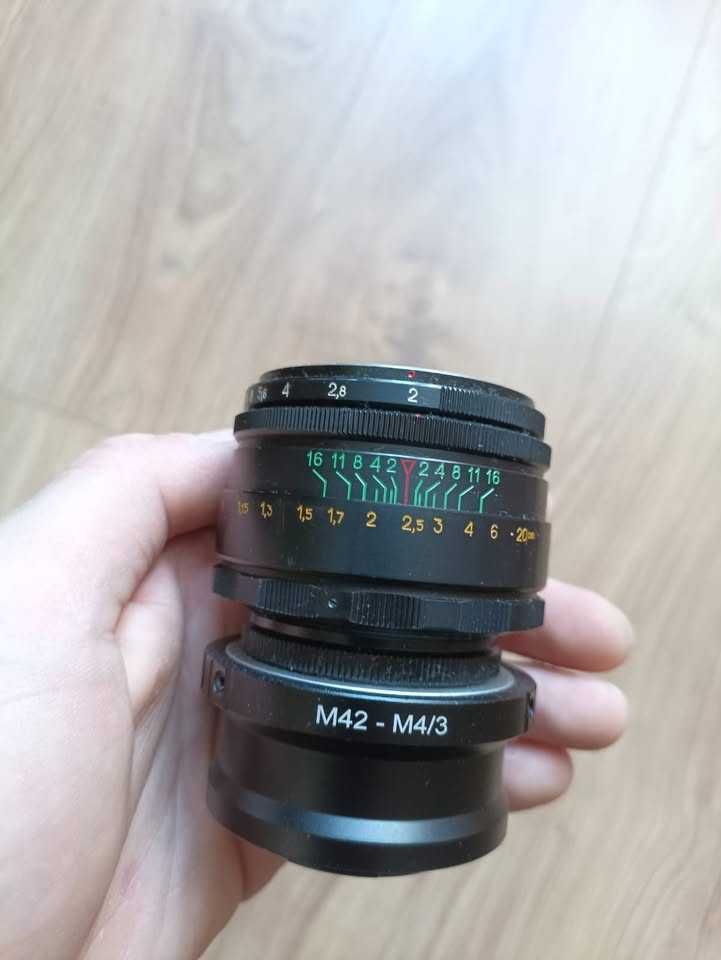 Obiektyw HELIOS-44-2 2/58 mm (M42) + adapter micro 4/3