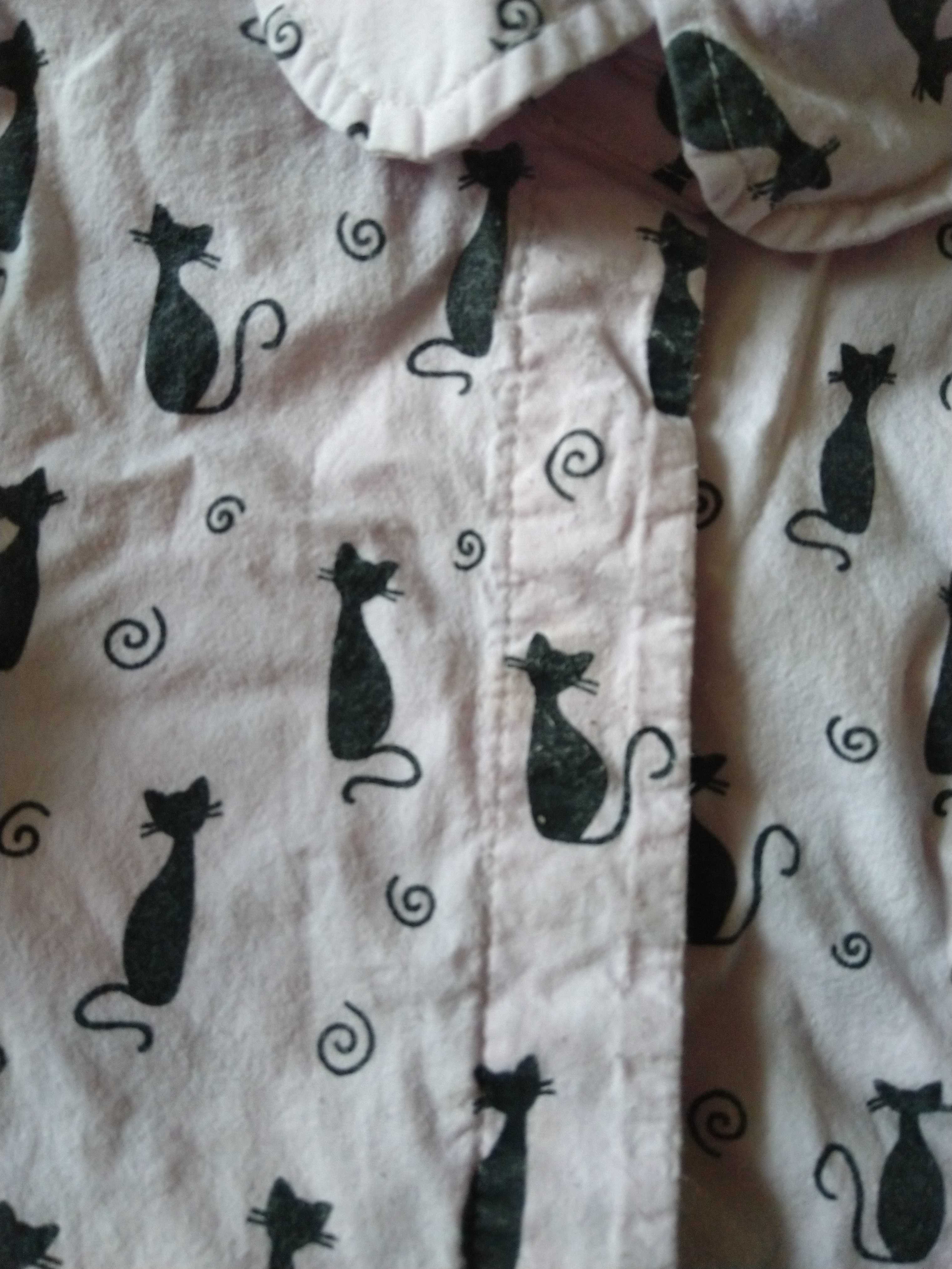 Sukienka tunika koszulowa w kotki na guziki Tom-Du pudrowy róż bawełna