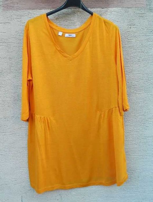 Miodowa luźna długa bluzka, tunika 40/42/44