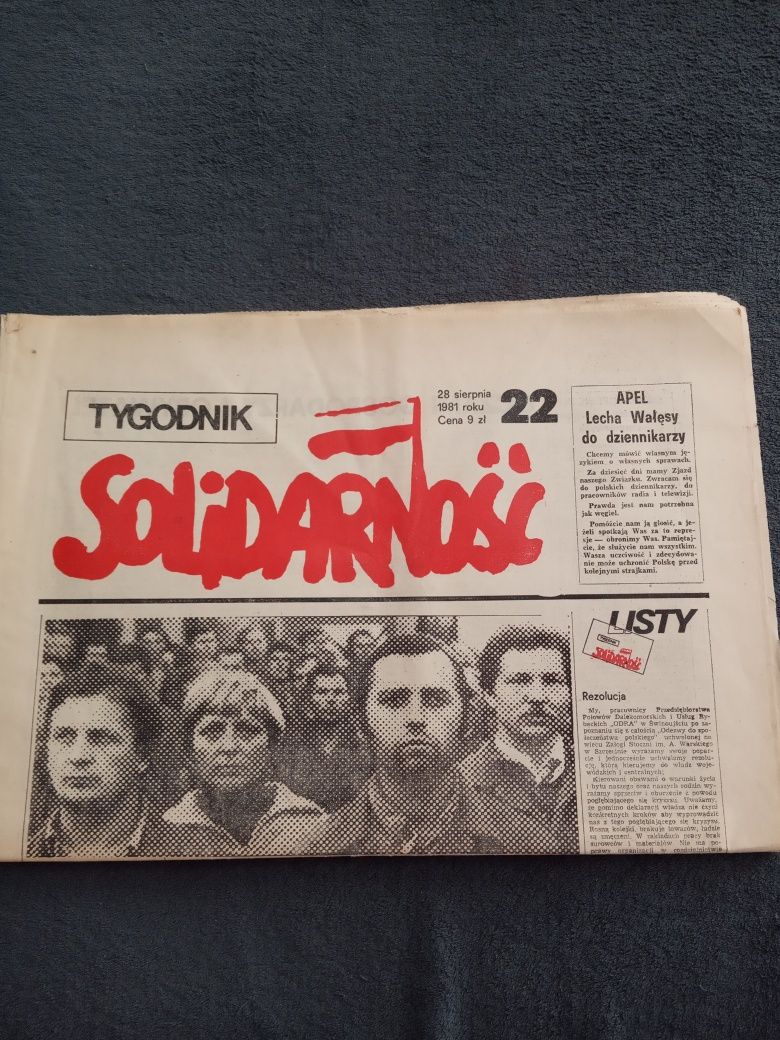 Archiwalny tygodnik gazeta Solidarność nr. 22 z 1981 roku