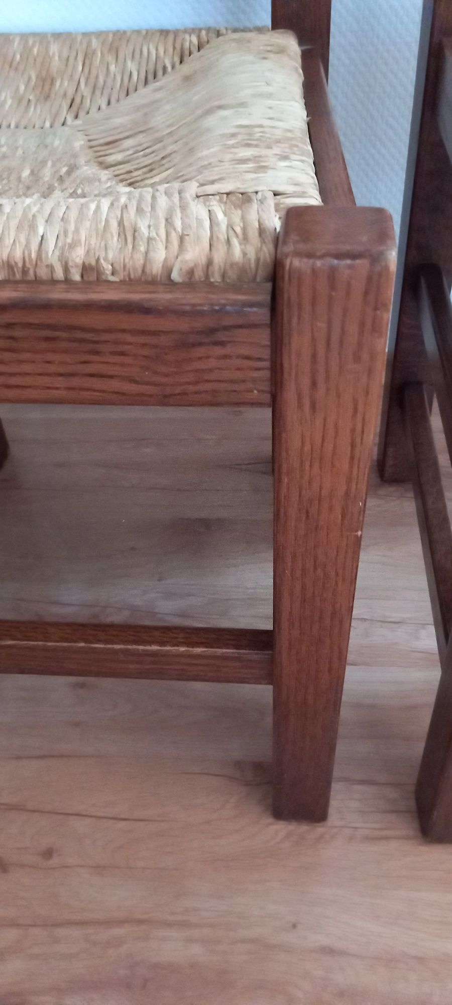 Krzesło lity dąb+ rattan