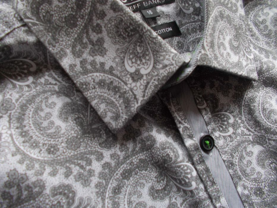 L JEFF BANKS STVDIO Premium Designerska, Nowa Koszula Męska L 41 UK