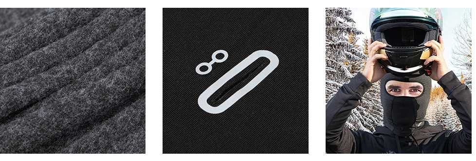 Теплая флисовая балаклава ROCKBROS LF8010 зимняя подшлемник лыжная