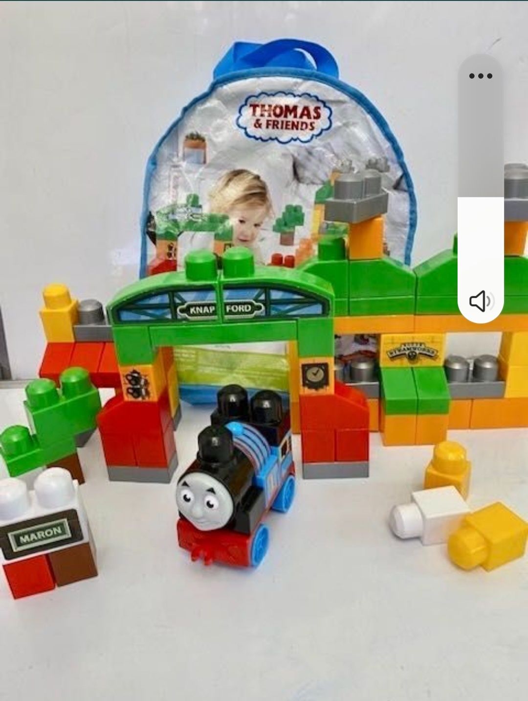 Klocki Mega Blocks pastel, huśtawka, Tomek i przyjaciele Fisher Price