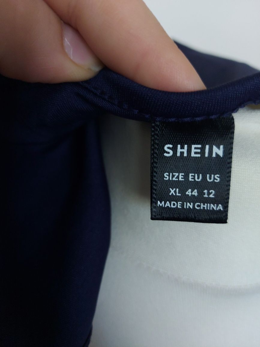 Sukienka damska elegancka falowany dekolt XL Shein