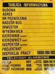 Tablica budowlana informacyjna