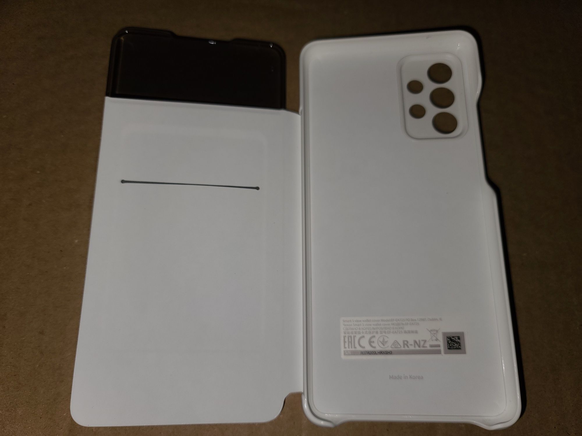 Чехол на Samsung A72 (A725) S View Wallet Cover (EF-EA725PWEG)