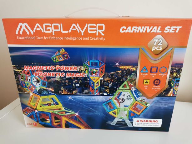 Конструктор Magplayer Carnival Set Магнитный набор 72 эл. (MPA-72)
