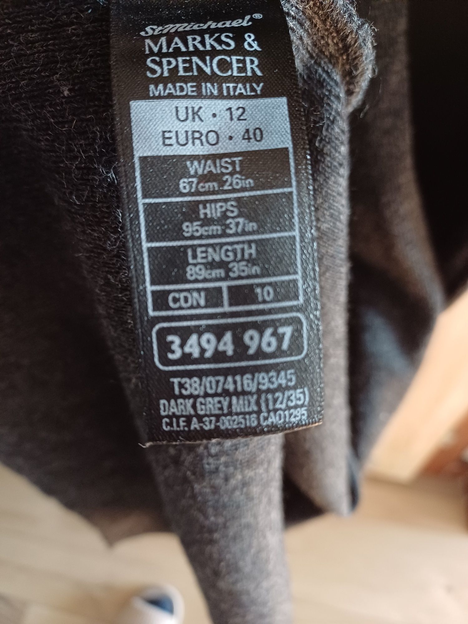 Sweter kardigan szary marks spencer 40 długi