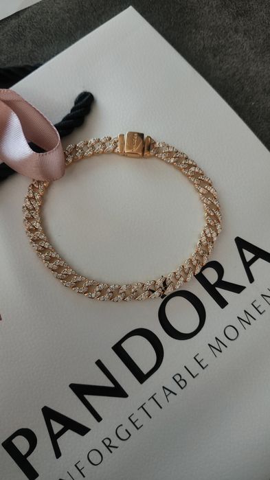 Пандора s925 ale Pandora браслет Паве кубинське плетіння