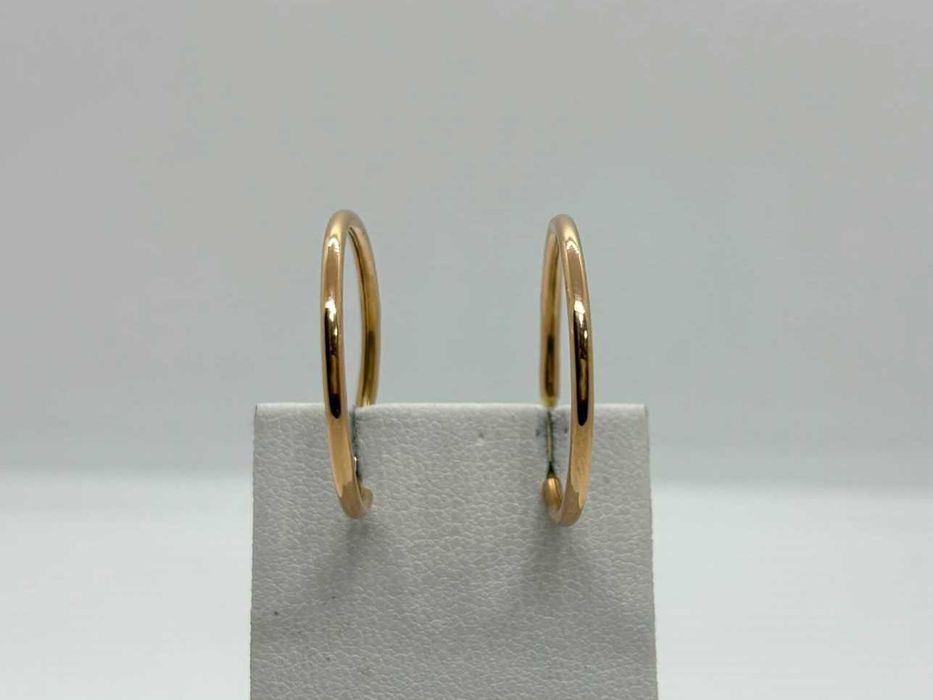 Złote Kolczyki Koła pr. 585 2,07g